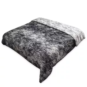 لحاف یک نفره طرح خز سایز 160*235 سانتی متر 