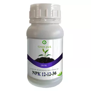 محلول مایع کود پتاس بالا گرین پیک مدل NPK 12 12 36 حجم 250 میلی لیتر