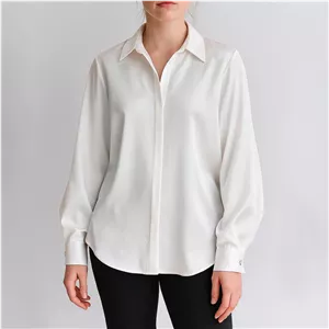 شومیز آستین بلند زنانه مدل بیسیک کرپ کد AK1174