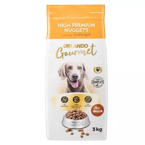غذای خشک سگ بالغ اورلاندو مدل HIGH PREMIUM NUGGETS وزن 3 کیلوگرم
