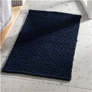 پادری مادام کوکو مدل Najac Bath Mat Lacivert سایز 80x50 سانتی‌متر مناسب برای فضای داخلی