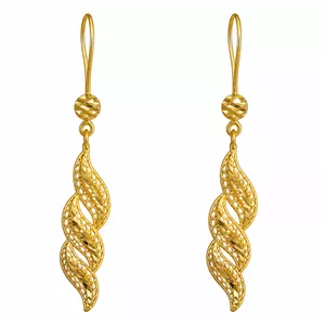گوشواره عصایی طلا 18 عیار زنانه کرابو مدل فیوژن تراش شراره L 