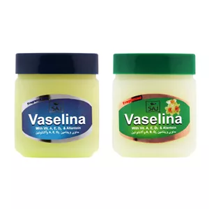 وازلین دست و بدن ساج پک 2 عددی مدل ویتامینه به علاوه مدل معطر مناسب برای انواع پوست حجم 125 میلی لیتر