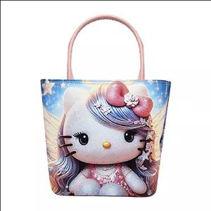 کیف دستی دخترانه سیی مدل گربه کیتی کد 1557.10