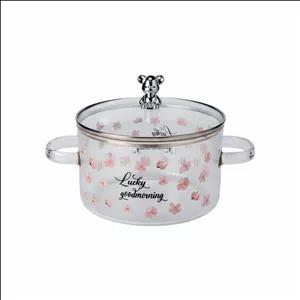 قابلمه پیرکس مدل  درب خرسی شعله مستقیم کد 1.8L  سایز 16