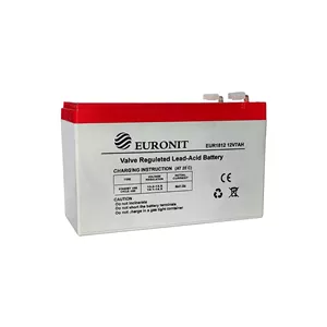 باتری UPS با ولتاژ 12V ولت و شدت جریان 7 آمپرساعت مدل EUR1812 Euronit