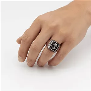 انگشتر مردانه مدل تاج کد 002