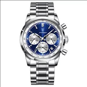 ساعت مچی عقربه‌ای کوارتز مردانه پوداگار مدل اسپرت سه موتور فعال کرنوگراف کد a.b