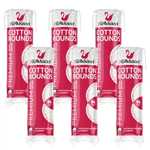 پد پاک‌کننده آرایش صورت نیوساد مدل Cotton-Rounds شش بسته 96 عددی
