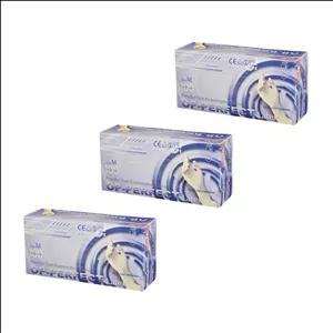 دستکش لاتکس غیر پودری مدل 01 سایز متوسط (M) 3 بسته 100 عددی