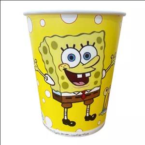 ظرف پاپ کورن مدل باب اسفنجی گلاسه بسته 20 عددی