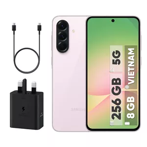 گوشی موبایل سامسونگ مدل Galaxy A56 دو سیم کارت ظرفیت 256 گیگابایت و رم 8 گیگابایت - ویتنام - به همراه شارژر 45 وات سامسونگ و کابل شارژ USB-C به طول 1.8 متر