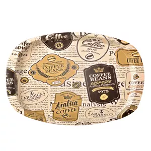 سینی دسته دار مهروز مدل 6652 coffee سایز 21×31 سانتی متر