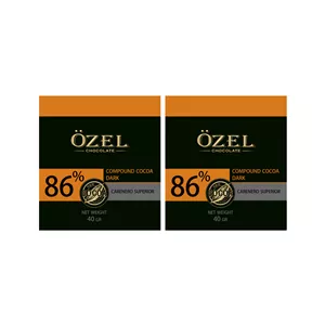 شکلات تلخ 86 درصد اوزل بسته 2 عددی