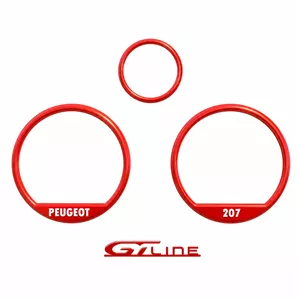 حلقه دور کیلومتر مدل HLG-207-LOGO مناسب برای پژو 207 بسته  4 عددی