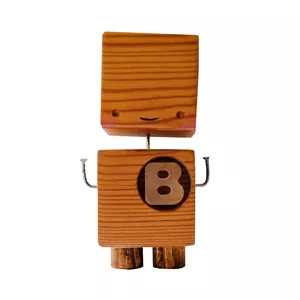 مجسمه مدل آدمک چوبی حرف B