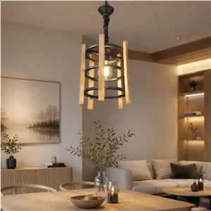 لوستر 1 شعله شاهان تک مدل WOOD.15