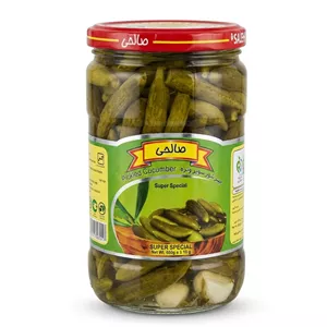 خیارشور ریز پاستوریزه سوپر ویژه صالحی - 650 گرم مجموعه 4 عددی
