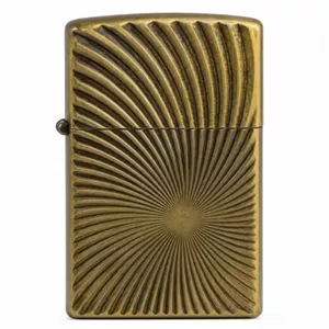 فندک بنزینی کیانتای مدل کلاسیک طرح شعاعی کد DKD-2232