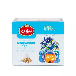 دمنوش بابونه کیسه هرمی بهرامن بسته 12 عددی