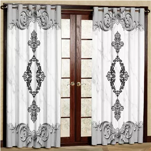پرده بارمان دکور طرح ترنج مدل هازان پانچی کد 1353 W سایز 140x280 سانتی متر