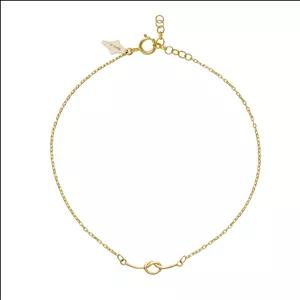 دستبند زنجیری طلا 18 عیار زنانه فرشته مدل گره کد FD3