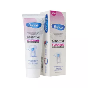 خمیر دندان ضد حساسیت بنسر مدل سنسیتیو با طعم نعنا حجم 100 میلی لیتر بسته 24 عددی