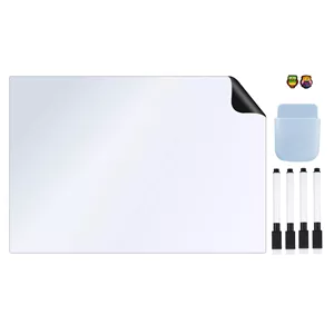 تخته وایت برد هوم اند فریج مدل 8 سایز 20x30 سانتی متر به همراه ماژیک و مگنت و هولدر مغناطیسی مجموعه 8 عددی