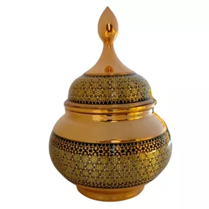 قندان خاتم کاری مسی مدل 003
