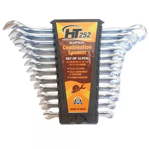 مجموعه ۱۲ عددی آچار یکسر تخت یکسر رینگی اچ تی مدل HT0-252