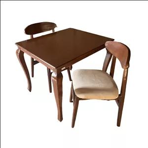میز و صندلی ناهارخوری دو نفره گالری چوب آشنایی مدل Gh-Van-Mehr2