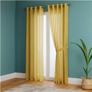 پرده پانچ تیکو دکو مدل کتان شفاف کلاسیک راه دار سایز 280 × 140 سانتی‌متر