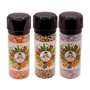 نمک آبی و نمک صورتی هیمالیا و فلفل سفید بسته 3 عددی