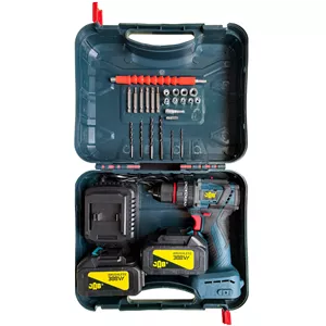 دریل پیچ گوشتی شارژی چکشی سه نظام ۱۰ میلیمتر 388 ولت جاب مدل JB-388 SUPER JAB PRO مجموعه 40 عددی
