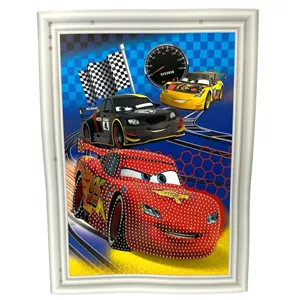 بازی آموزشی مدل ساخت تابلو نقاشی الماسی طرح ماشین ها کد Lightning McQueen 