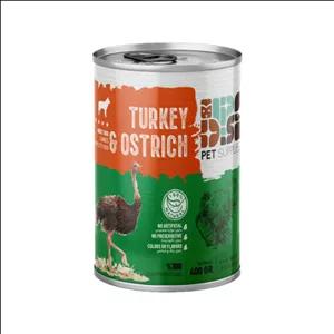 کنسرو غذای توله سگ دی پی اس مدل نچرال طعم بوقلمون و شترمرغ وزن ۴۰۰ گرم