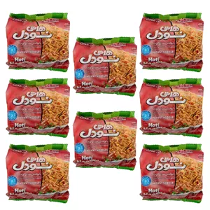 نودل نیمه‌ آماده با طعم مرغ و گوجه هاتی کارا - 77 گرم - بسته 40 عددی 