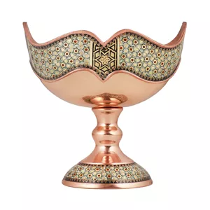  کشکول خاتم کاری مسی مدل ساده کد 13