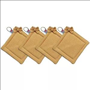 دستگیره منسوجات خسروشاهی برتر مدل  مربعی طرح خالدار بسته 4 عددی کد DGM228