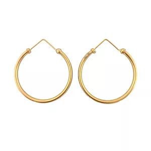 گوشواره حلقه ای طلا 18 عیار زنانه طلا و جواهرسازی افرا مدل ۲۸۹ 