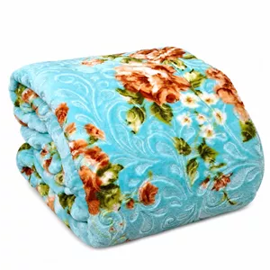 پتو 1 نفره شادیلون مدل روشا طرح گل عروس سایز 220x140 سانتی‌متر