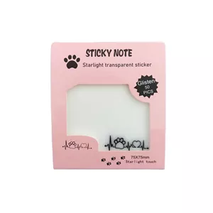 کاغذ چسب دار مدل استیک نوت شفاف شاین دار طرح ضربان
