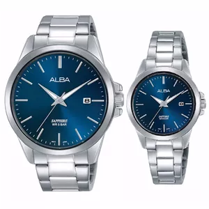 ست ساعت مچی عقربه ای زنانه و مردانه آلبا مدل  ah7s49-x1as9j11-x1
