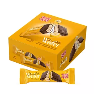 ویفر روکش دار موز و کاکائو نادری - 30 گرم بسته 20 عددی