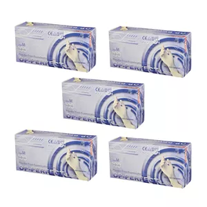 دستکش لاتکس غیر پودری مدل OP-PERFECT سایز متوسط (M) بسته 5 بسته 100 عددی
