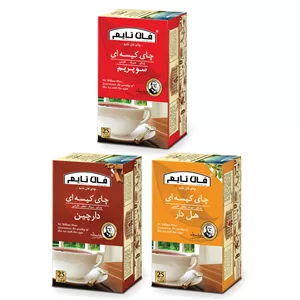 چای سیاه کیسه ای هل دار و دارچین و سوپریم فان تایم سه بسته 25 عددی
