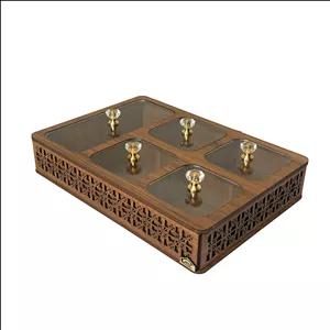 جعبه پذیرایی ایلقار مدل پنج خانه یاس