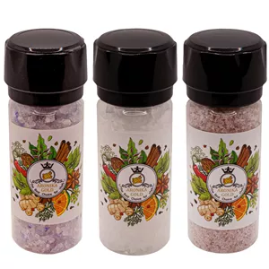 نمک صورتی هیمالیا و دلنمک و نمک آبی بسته 3 عددی