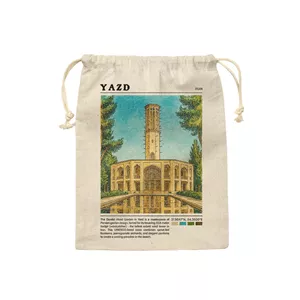کیسه نان و سبزی ترمه طراحان ایده مدل باغ دولت آباد یزد کد map0842 - S سایز 19x19 سانتی متر