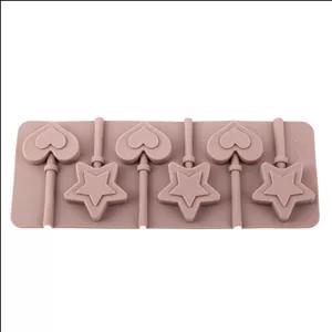 قالب شکلات مدل آبنبات قلب و ستاره 6 خانه